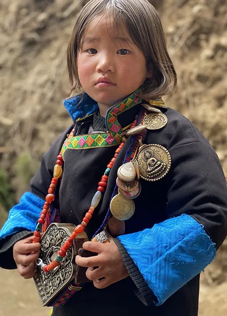 Little girl wearing traditional Laya dress