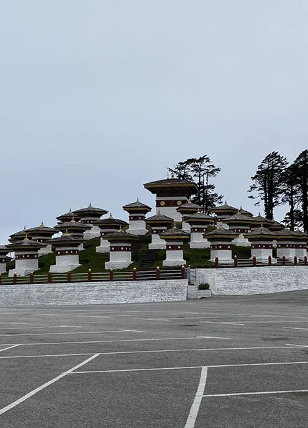 Dochula 108 stupa in Bhutan